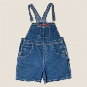 Vintage 90s Basic Editions Denim Jean Overalls Shorts - Plus Size 15 / 16